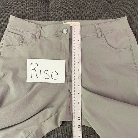 Sag Harbor New York Cropped Stretch Pants Capris Light Gray Women's Sz 14 - Picture 4 of 7
